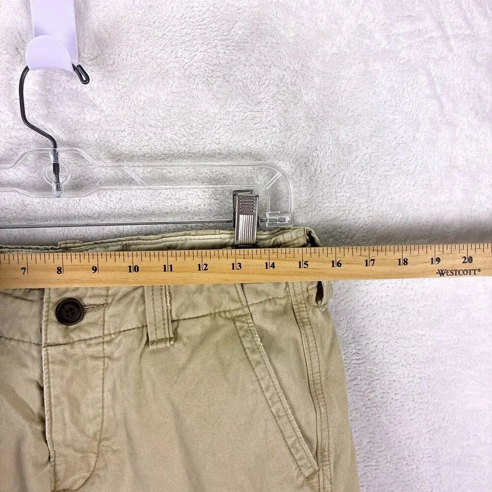 VTG Y2K Abercrombie & Fitch Cargo Shorts Men 30 Khaki Paratrooper Military Baggy
